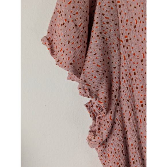 Pink blush flowing dress large
Prairie muted pink print flutter sleeve B 39" EUC - Picture 6 of 10